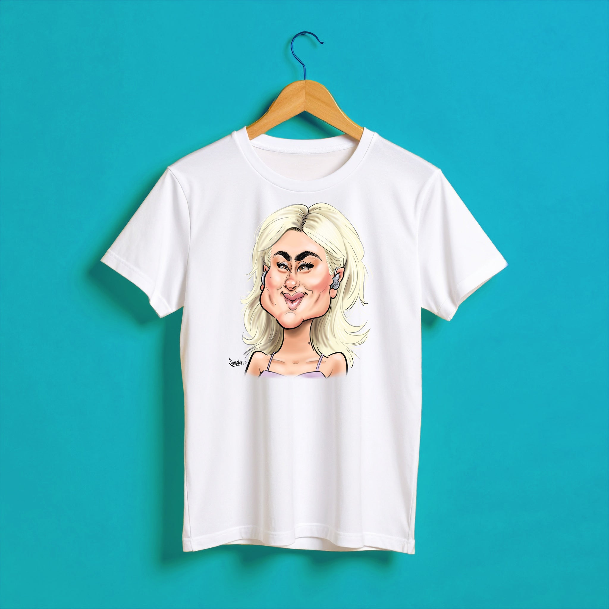 T-shirt met karikatuur Bente