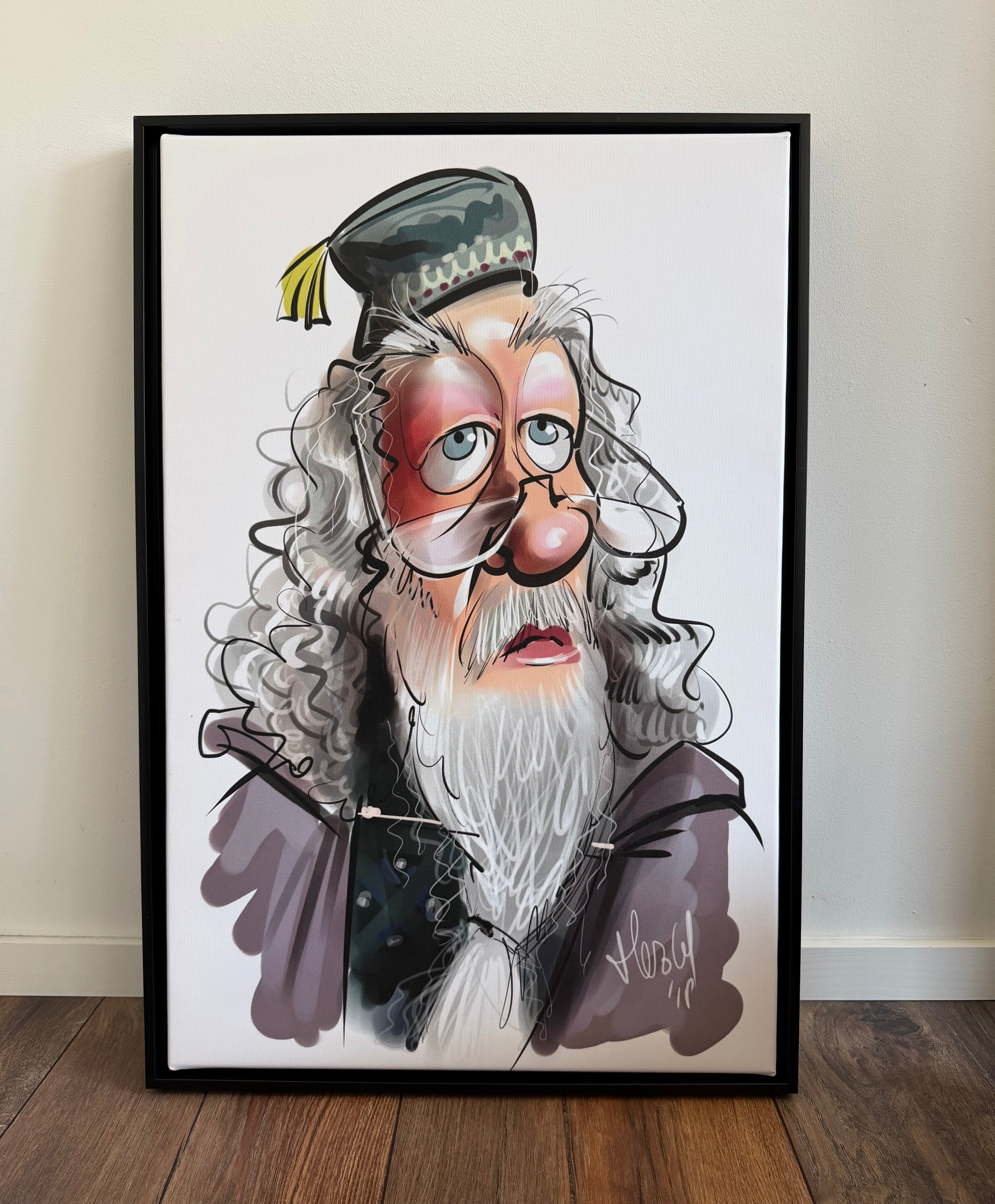 Karikatuur Albus Perkamentus - canvas