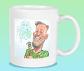 Mok met de karikatuur van Menno (B&B Vol Liefde)
