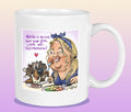 Mok met de karikatuur van Mireille (B&B Vol Liefde)