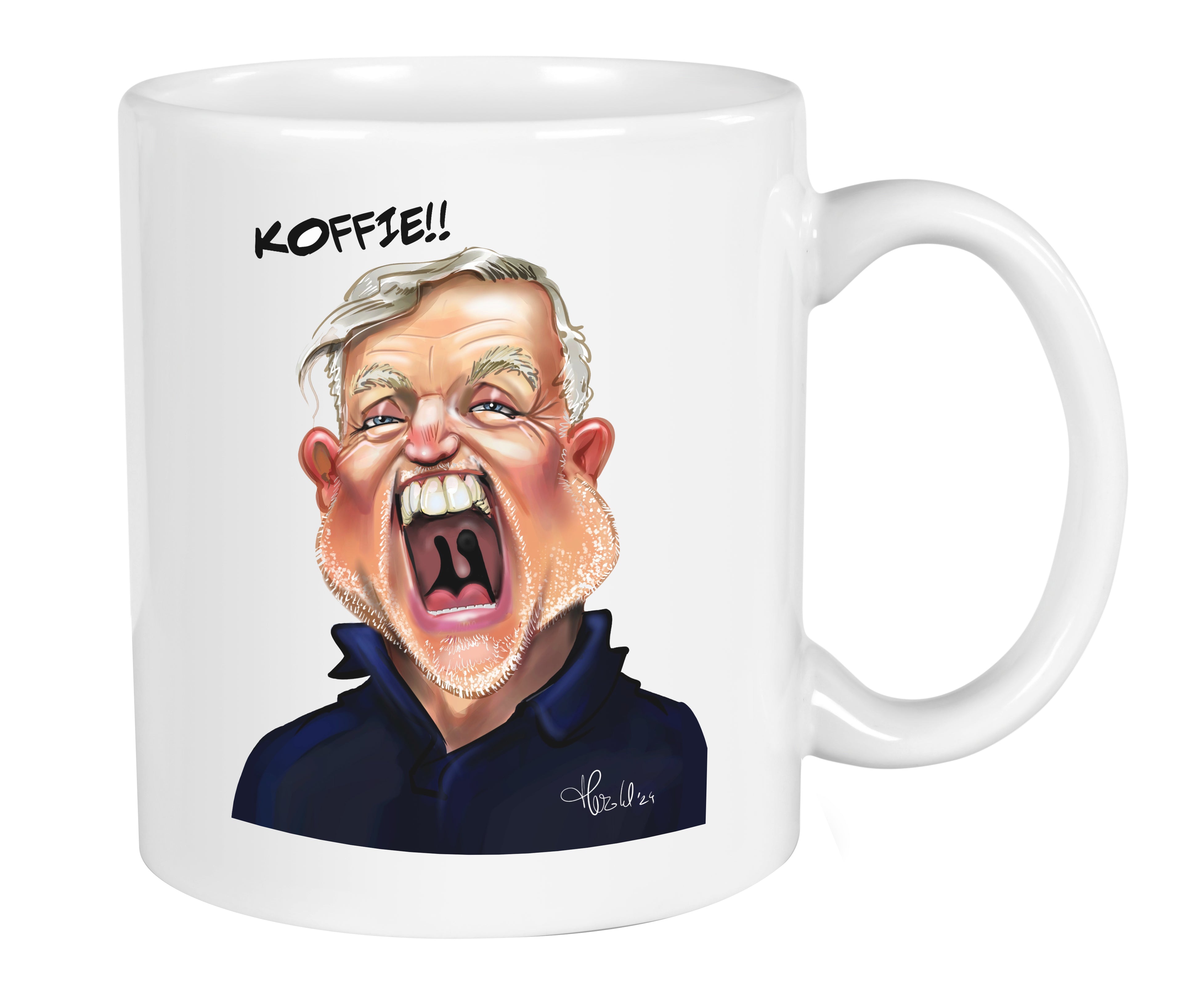 Mok met de karikatuur van Gordon